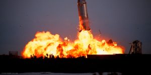 SpaceX Starship SN10 landing explosion