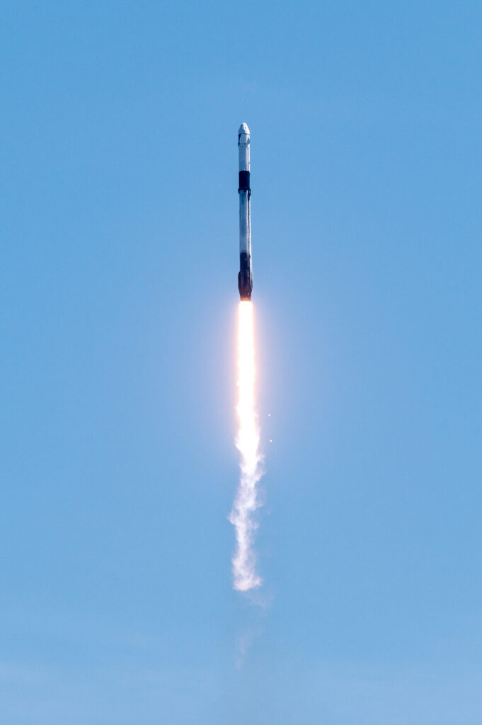 Axiom-1 Falcon 9 in flight