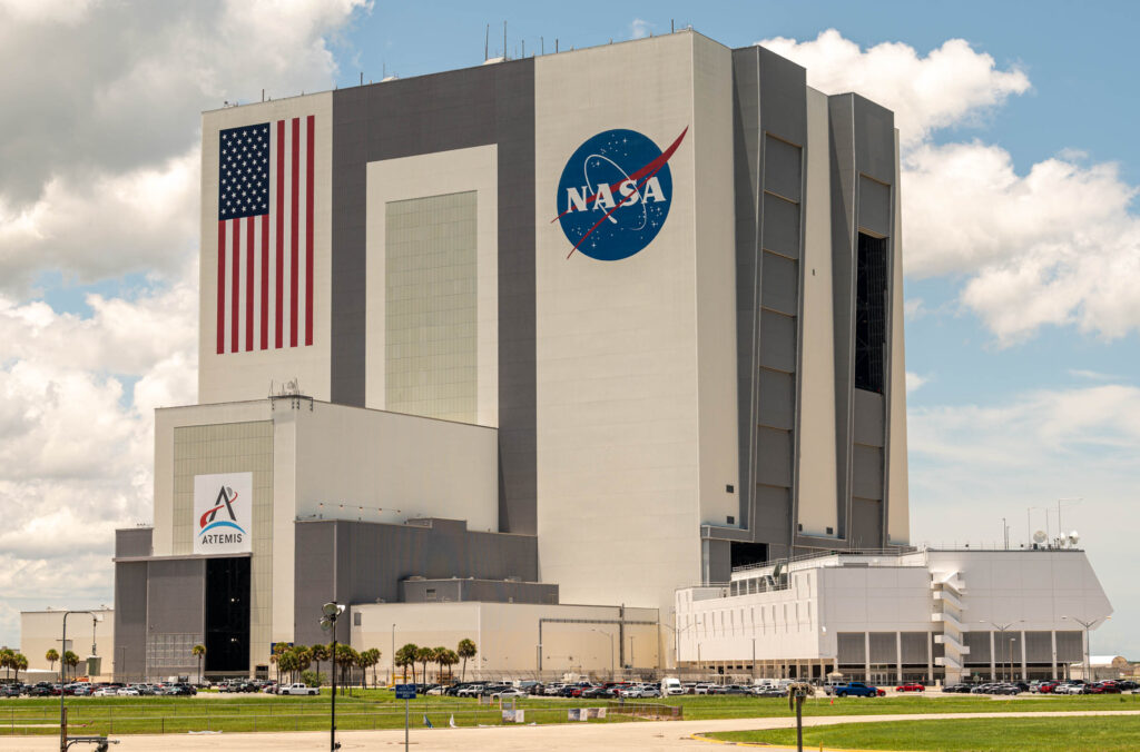 NASA Kennedy's Vehicle Assembly Building as seen from the 39A Press Site