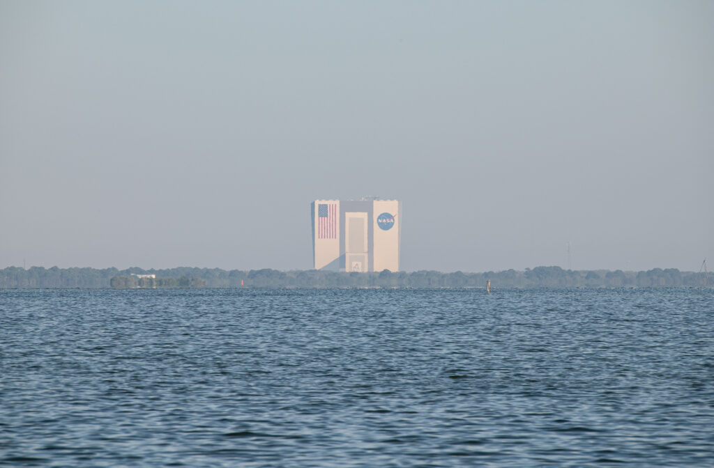NASA's Vehicle Assembly Building as seen from across the Banana River.